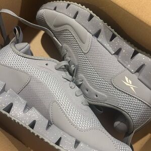 Reebok Light Gray Zig Kinetica Sneakers